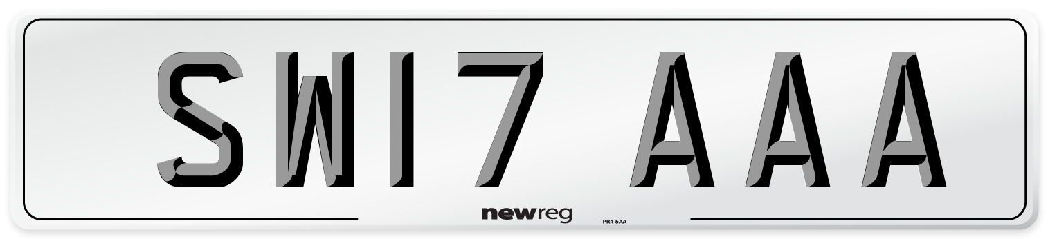 SW17 AAA Number Plate from New Reg